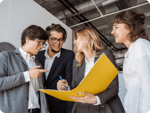 group-inspired-young-people-standing-discussing-new-project